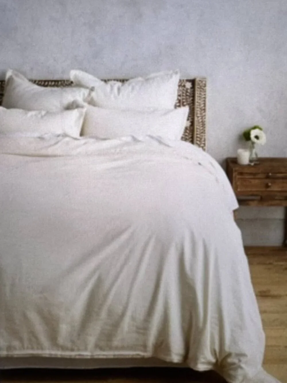 Anthropologie Relaxed Cotton Linen Collection — King Duvet + 3 Euro Shams (NWT)